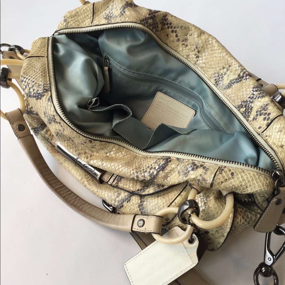 Coach Ltd Edition Kristin Embossed Python Metallic - image 3